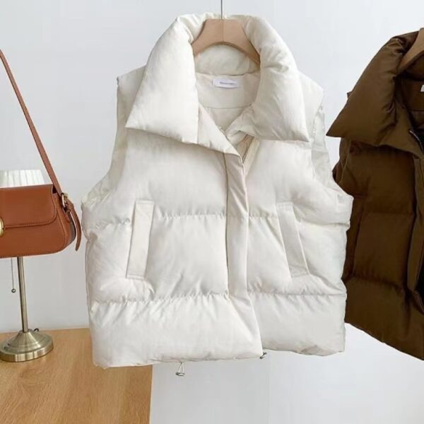 Autumn and winter short down cotton vest women's versatile jacket trend - Image 3