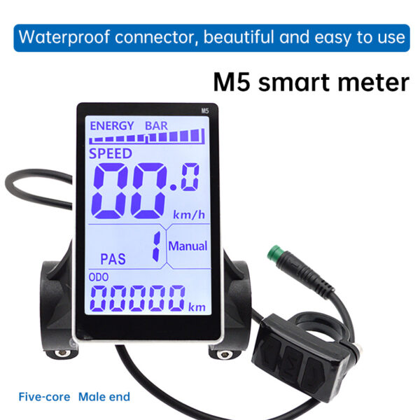 5 - Pin LCD Display Screen for M5 E - bikes: Speedometer & Control Panel, E - bike Accessory - Image 5