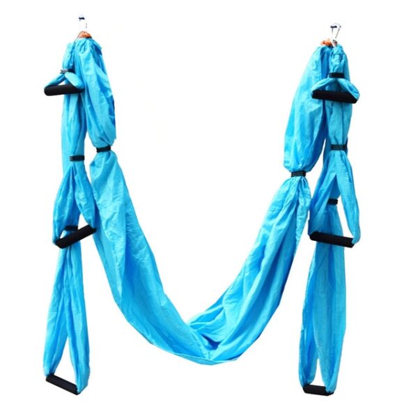 Full Set 6 Handles Anti-gravity Aerial Yoga Hammock Flying Swing Trapeze Yoga Inversion Exercises Device Home Gym Hanging Belt - Image 13