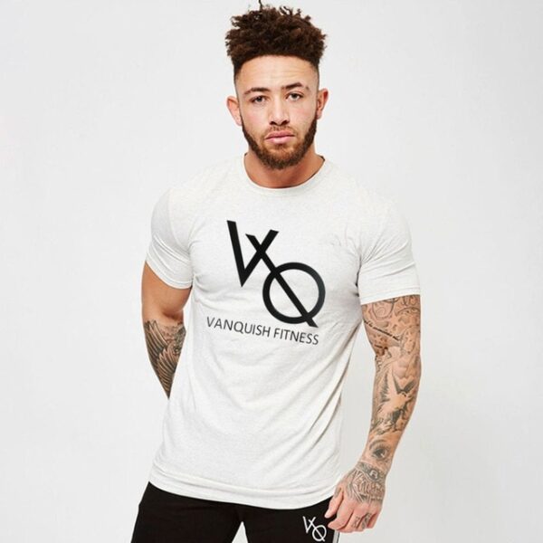 Sport T Shirt Men Cotton O-Neck Gym Training T shirt men Elastic tight Running T shirt Sport Bodybuilding Fitness shirt - Image 17