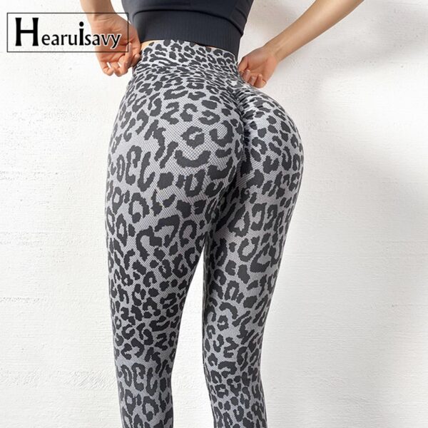 Leopard Leggings For Women Fitness Workout Yoga Pants Scrunch Butt High Waist Stretchy Zebra Pattern Gym Running Tights Leggings