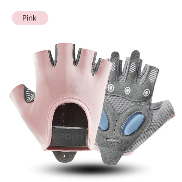 Sports gloves female yoga exercise anti-skid shock absorption half finger gloves wear-resistant breathable riding gloves - Image 3