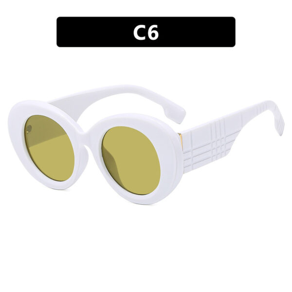 Large frame circular sunglasses for street photography Instagram fashion show, modern retro sunglasses - Image 11