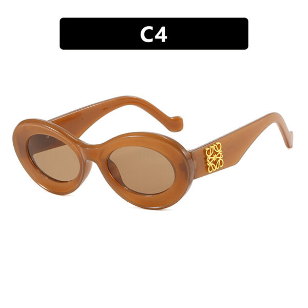 Street Fashion Cat Eye Elliptical Luxury Sunglasses Party New Driving Sunscreen Trendy Ink - Image 9