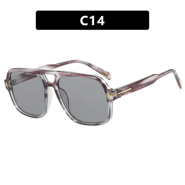 Pilot retro double beam sunglasses, new high-end sunglasses, UV resistant sunglasses, trendy - Image 15