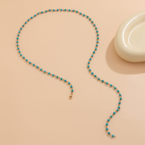 Fashionable tassel Y-shaped chain necklace for women, simple and multi-layered inlaid crystal collarbone chain - Image 10