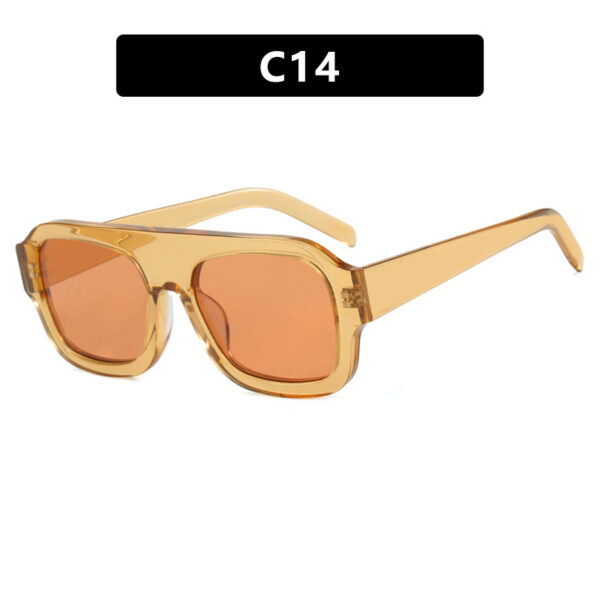 Single beam large frame square sunglasses, new personalized sunglasses, cross-border sunglasses, women's Instagram, same trend - Image 19