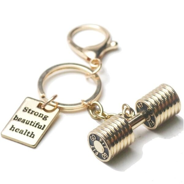 GYM Large Dumbbell Stainless Steel Keychain Sports Fitness Personalized Key Chains for Men Jewelry Gift Customize Wholesale - Image 22