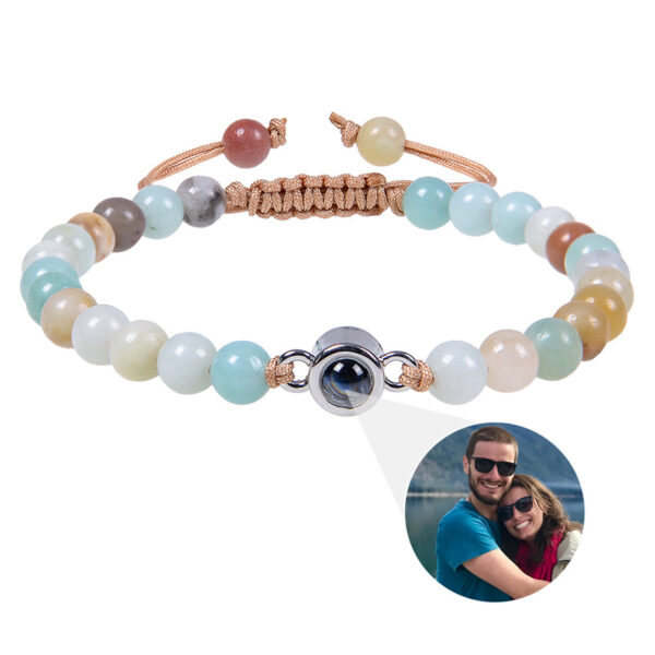 Photo projection bracelet 100 languages ​​I Love You natural stone custom bracelet picture jewelry - Image 14