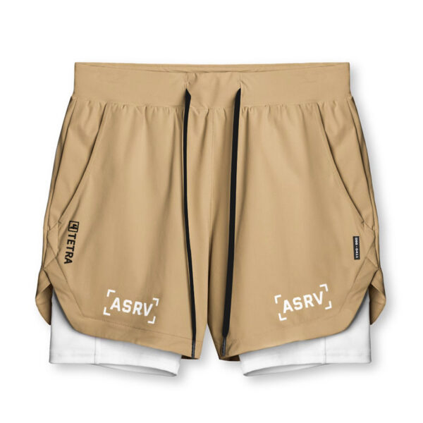 Wear Summer Sports Shorts Men's Fake Two-Piece Quick-Drying Double-Layer Basketball Pants Anti-Running Training Five-Point Pants - Image 5
