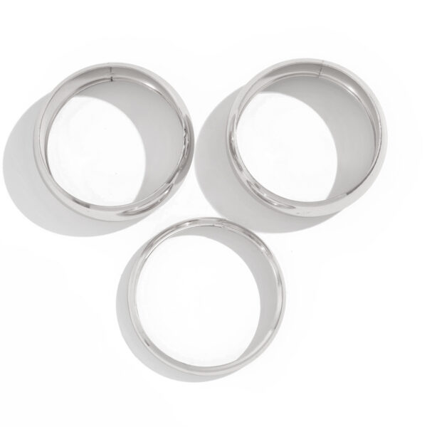 Stacked wind curved smooth surface bracelet with personalized and versatile metallic feel Bracelet set - Image 5