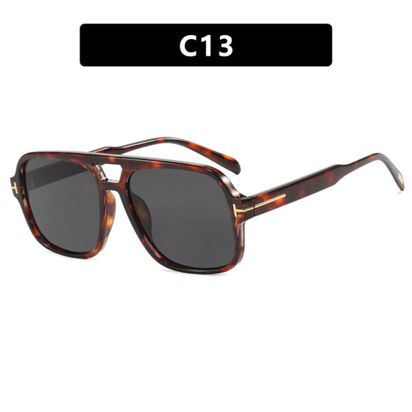 Pilot retro double beam sunglasses, new high-end sunglasses, UV resistant sunglasses, trendy - Image 14