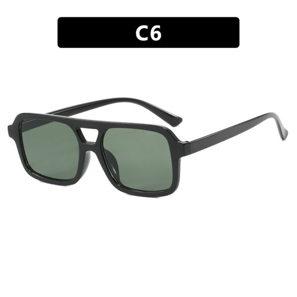 Square small frame double beam sunglasses, new driving sunglasses for women, UV resistant beach sunglasses - Image 11