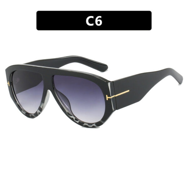 T-shaped large frame sunglasses, pilot's toad fashion cross-border sunglasses, personalized women's sunglasses - Image 7