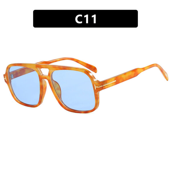 Pilot retro double beam sunglasses, new high-end sunglasses, UV resistant sunglasses, trendy - Image 12