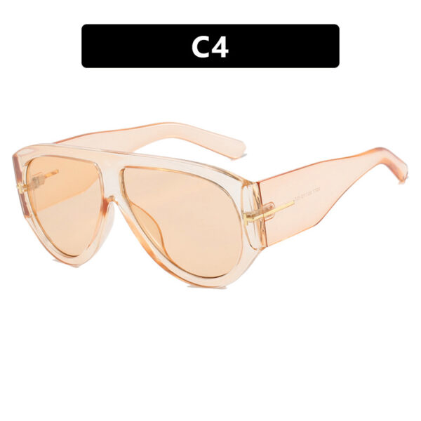 T-shaped large frame sunglasses, pilot's toad fashion cross-border sunglasses, personalized women's sunglasses - Image 5