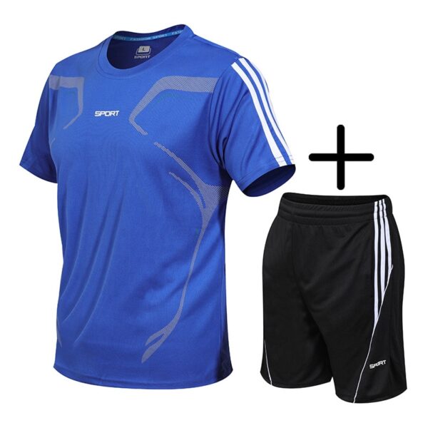 5XL Running T Shirt Sport GYM Tshirt Short Sleeve Football Basketball Tennis Shirt Quick Dry Fitness Sports Set Suits Sportswear - Image 6
