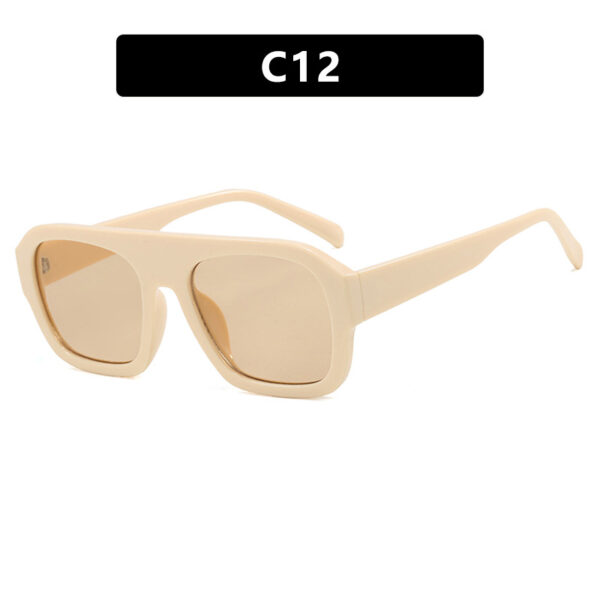Single beam large frame square sunglasses, new personalized sunglasses, cross-border sunglasses, women's Instagram, same trend - Image 17