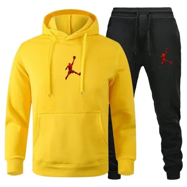 European and American new sports men's hoodie set sports hoodie - Image 31