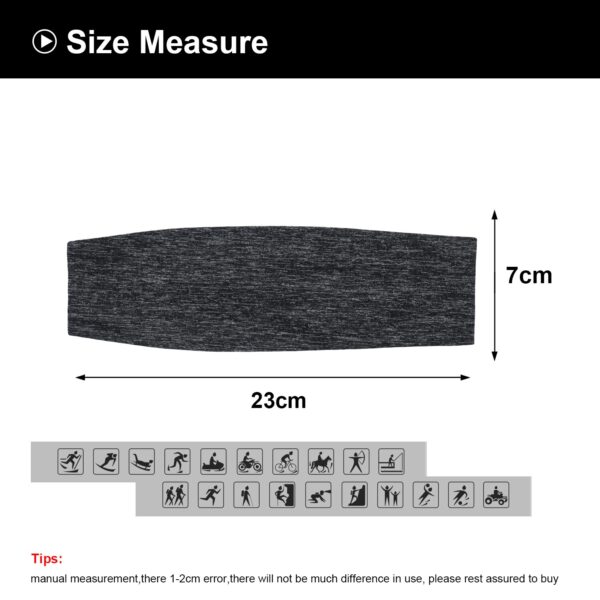 Sports Anti-Slip Headband Lightweight Yoga Fitness Running Jogging Sweat band Gym Cycling Basketball Workout Hair Bands Men Girl - Image 3