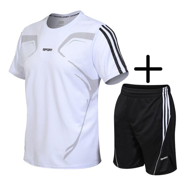 5XL Running T Shirt Sport GYM Tshirt Short Sleeve Football Basketball Tennis Shirt Quick Dry Fitness Sports Set Suits Sportswear - Image 9