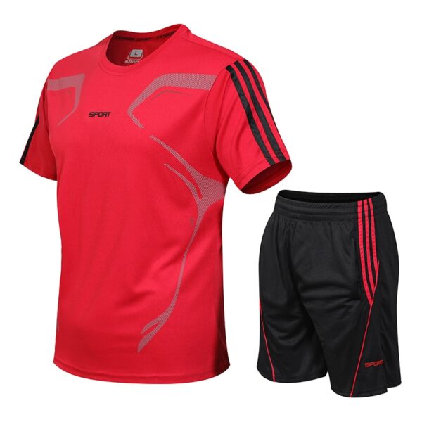 5XL Running T Shirt Sport GYM Tshirt Short Sleeve Football Basketball Tennis Shirt Quick Dry Fitness Sports Set Suits Sportswear