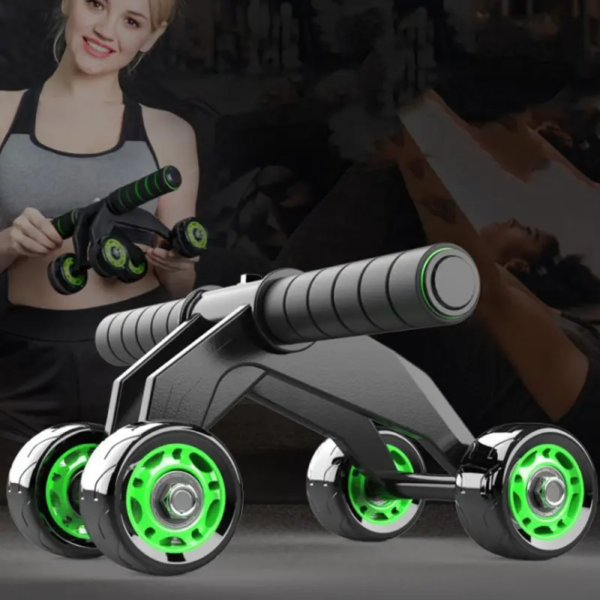 New Design Foldable Abs Plastic Abdominal 4 Wheel Exercise Wheel Abdominal Set Kit Gym Equipment - Image 2