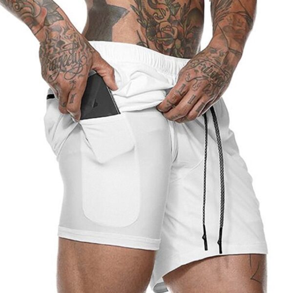 Men's 2 in 1 Running Shorts Mens Sports Shorts Quick Drying Training Exercise Jogging Gym Shorts with Built-in pocket Liner - Image 11