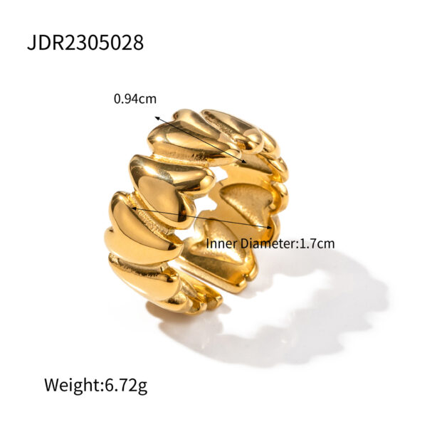 Fashion Trend Love Ring Women's Simple Design Stainless Steel Jewelry - Image 6