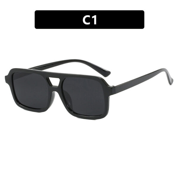 Square small frame double beam sunglasses, new driving sunglasses for women, UV resistant beach sunglasses - Image 6