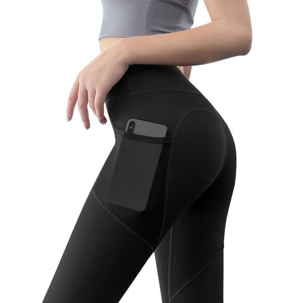 Black Sexy Women Yoga Sport Leggings Phone Pocket Fitness Running Pants Stretchy Sportswear Gym Leggings Slim Yoga Pant - Image 15