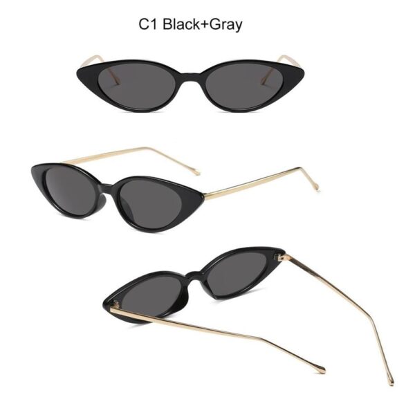 High Quality Women's Fashion Narrow Cat Eye Sunglasses UV400 Fashion Eye Wear narrow sunglasses for  women's fashion Products - Image 4