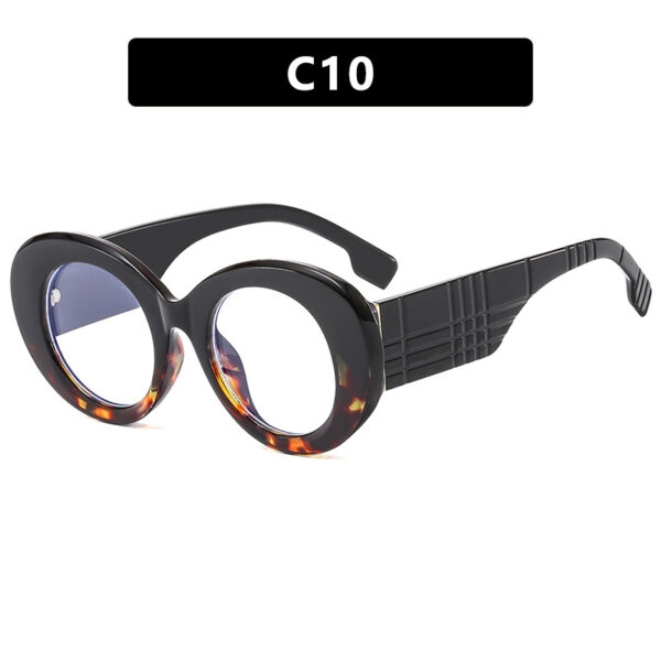 Large frame circular sunglasses for street photography Instagram fashion show, modern retro sunglasses - Image 15