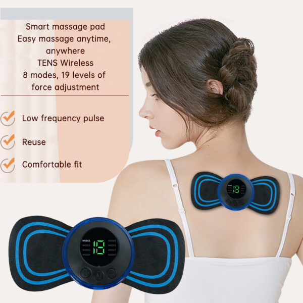 EMS Electric Pulse Neck Massager Cervical Massage Patch Back Sticker Muscle Stimulator Portable Relief Pain Relax Massageador - Image 2