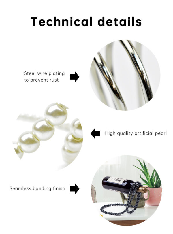 Pearl Necklace Stainless Steel Wine Rack Wine Pedestal Clamp Holder Suspension Champagne Whisky Small Ornaments - Image 13