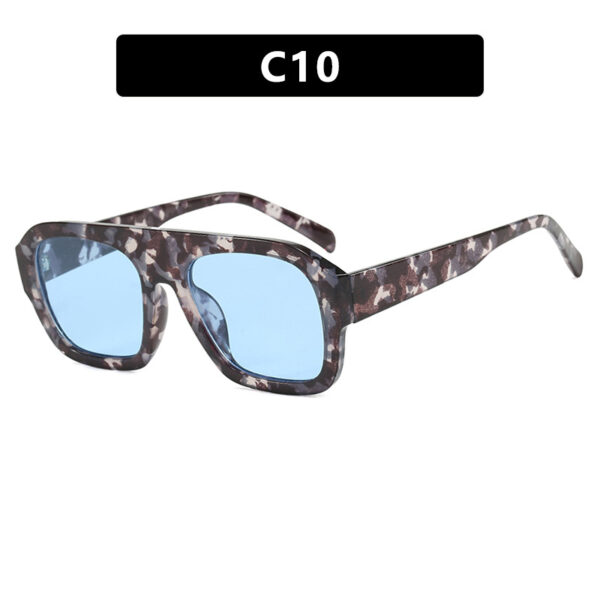 Single beam large frame square sunglasses, new personalized sunglasses, cross-border sunglasses, women's Instagram, same trend - Image 15