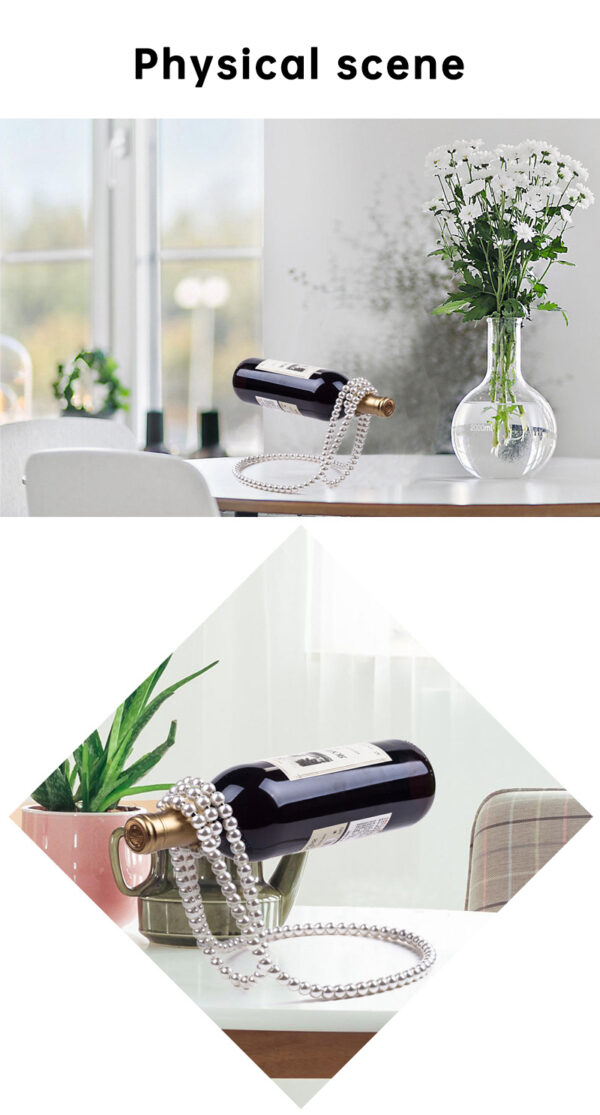 Pearl Necklace Stainless Steel Wine Rack Wine Pedestal Clamp Holder Suspension Champagne Whisky Small Ornaments - Image 7