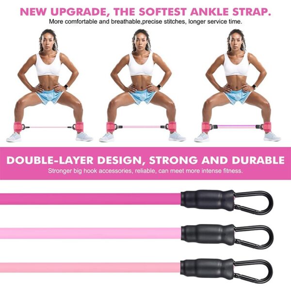 Hip Training Kick Pull Rope Ankle Buckle Strap Fitness Leg Speed Trainer Gym Fitness Accessories Sets Leg Puller - Image 3