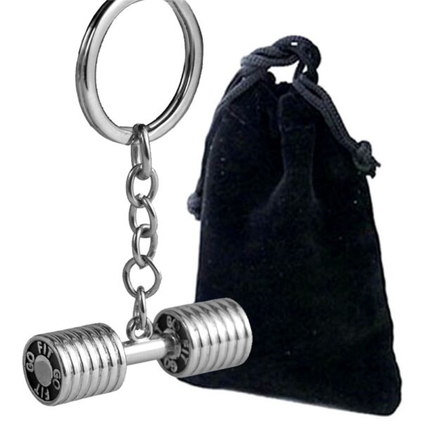 GYM Large Dumbbell Stainless Steel Keychain Sports Fitness Personalized Key Chains for Men Jewelry Gift Customize Wholesale - Image 6