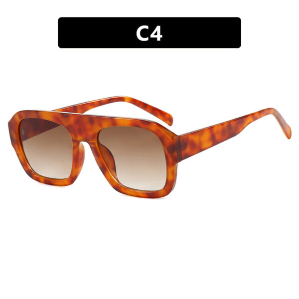 Single beam large frame square sunglasses, new personalized sunglasses, cross-border sunglasses, women's Instagram, same trend - Image 9