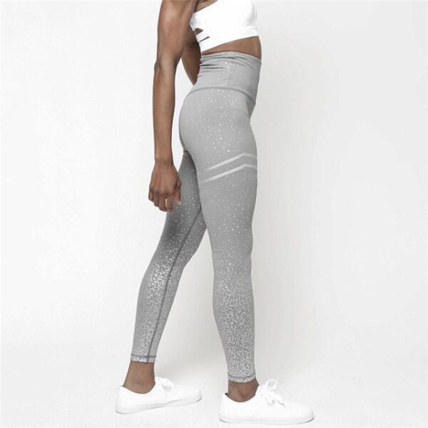 Stamping Yoga Pants Golden High Waist Sports Leggings for Fitness Women's Push Up Gym Tights - Image 7