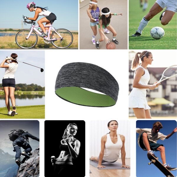Sports Anti-Slip Headband Lightweight Yoga Fitness Running Jogging Sweat band Gym Cycling Basketball Workout Hair Bands Men Girl - Image 6