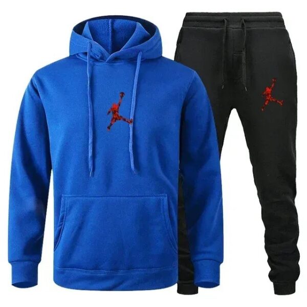 European and American new sports men's hoodie set sports hoodie - Image 24