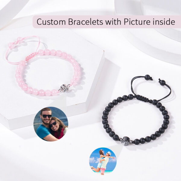 Photo projection bracelet 100 languages ​​I Love You natural stone custom bracelet picture jewelry - Image 2