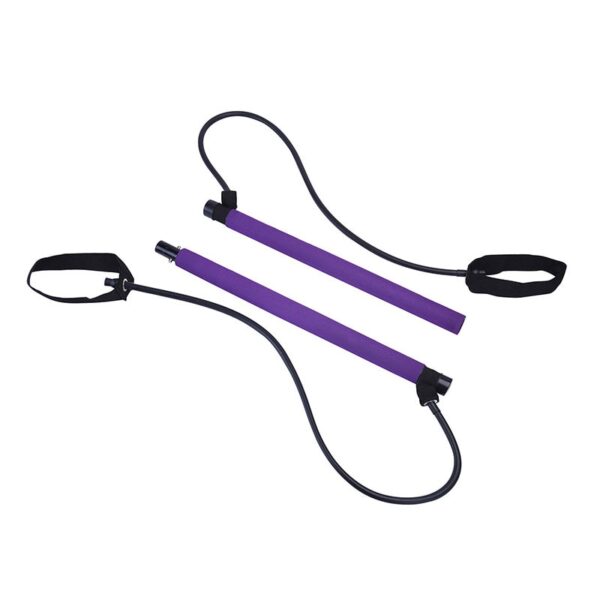 Pilates Exercise Stick Toning Bar Fitness Home Yoga Gym Body Workout Body Abdominal Resistance Bands Rope Puller - Image 3