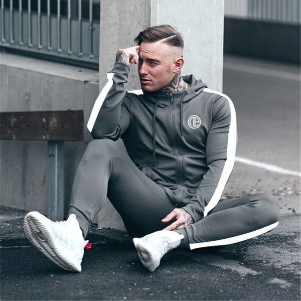 Sport Man Tracksuit Running Gym Men Set Sport Clothing Set Joggers Fitness Bodybuilding Sports Suits Mens Hoodie+Pants Suit Men - Image 8