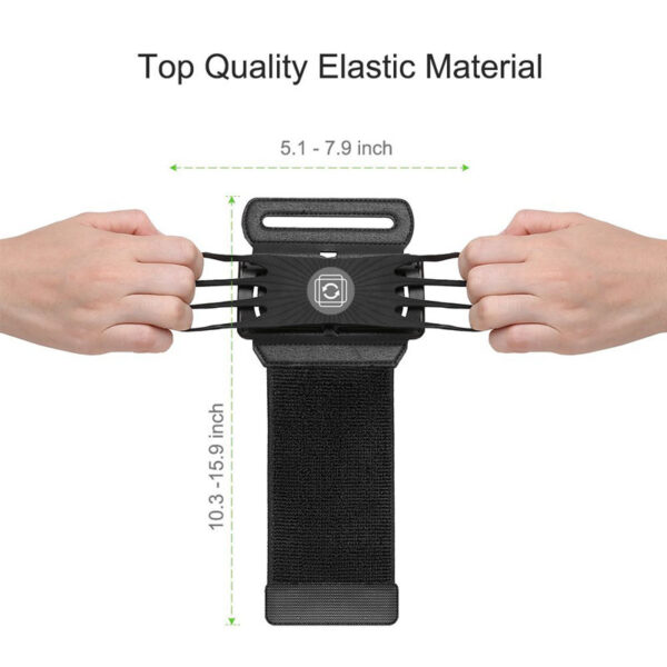 180 Degree Rotatable Running Wristband Phone Case Arm Band Sport Cycling Gym Wristlet Belt Armband Bag - Image 5