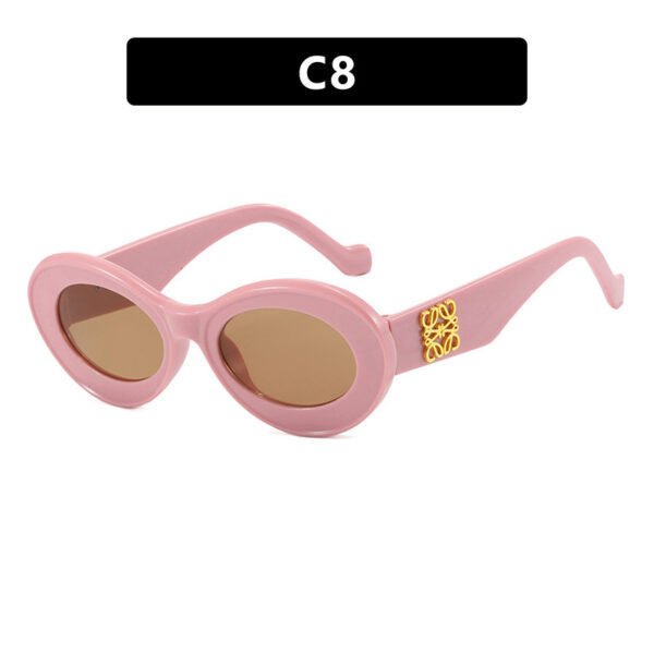 Street Fashion Cat Eye Elliptical Luxury Sunglasses Party New Driving Sunscreen Trendy Ink - Image 13