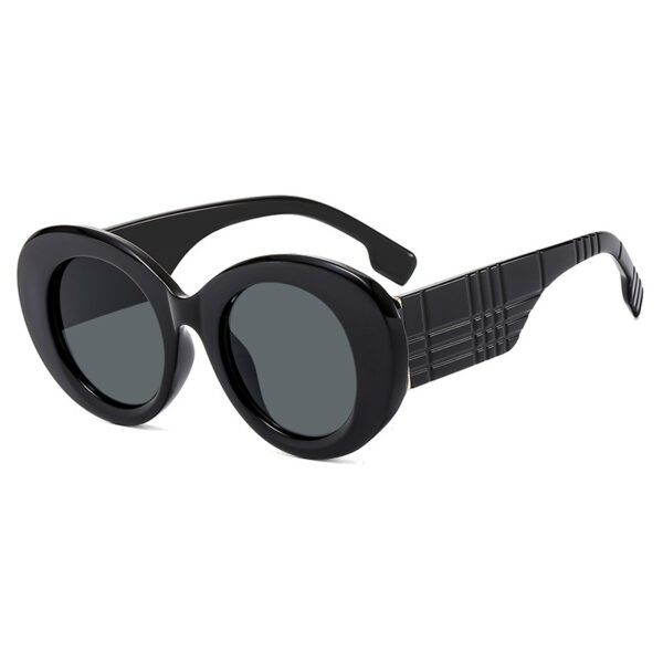Large frame circular sunglasses for street photography Instagram fashion show, modern retro sunglasses - Image 4