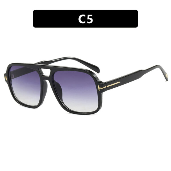 Pilot retro double beam sunglasses, new high-end sunglasses, UV resistant sunglasses, trendy - Image 6